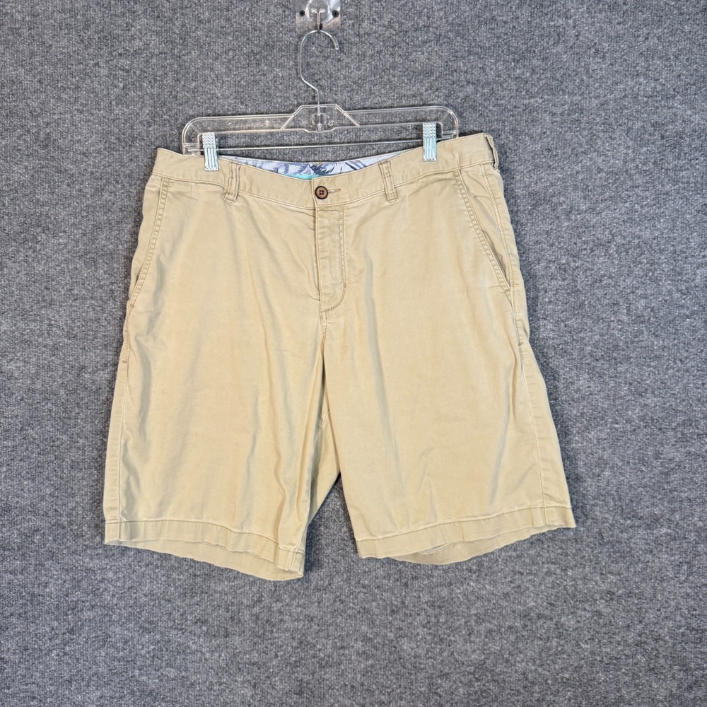 Tommy Bahama Shorts Mens 34 Beige Chino‎ Shorts Tencel Lyocell Soft Relax